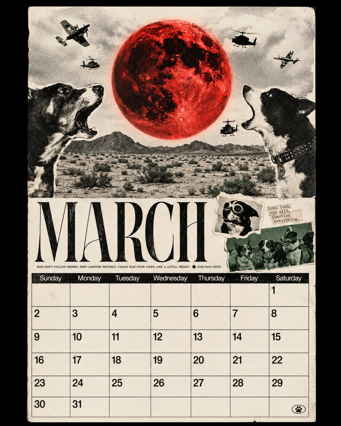 日历设计作品 3：MARCH