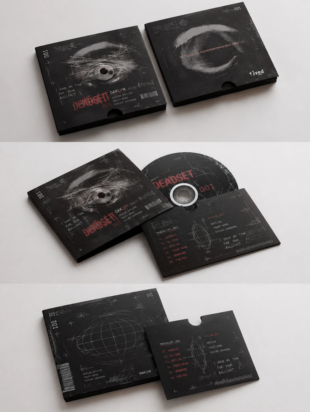 CD 设计作品 2：DEADSET · 抽屉式包装系统