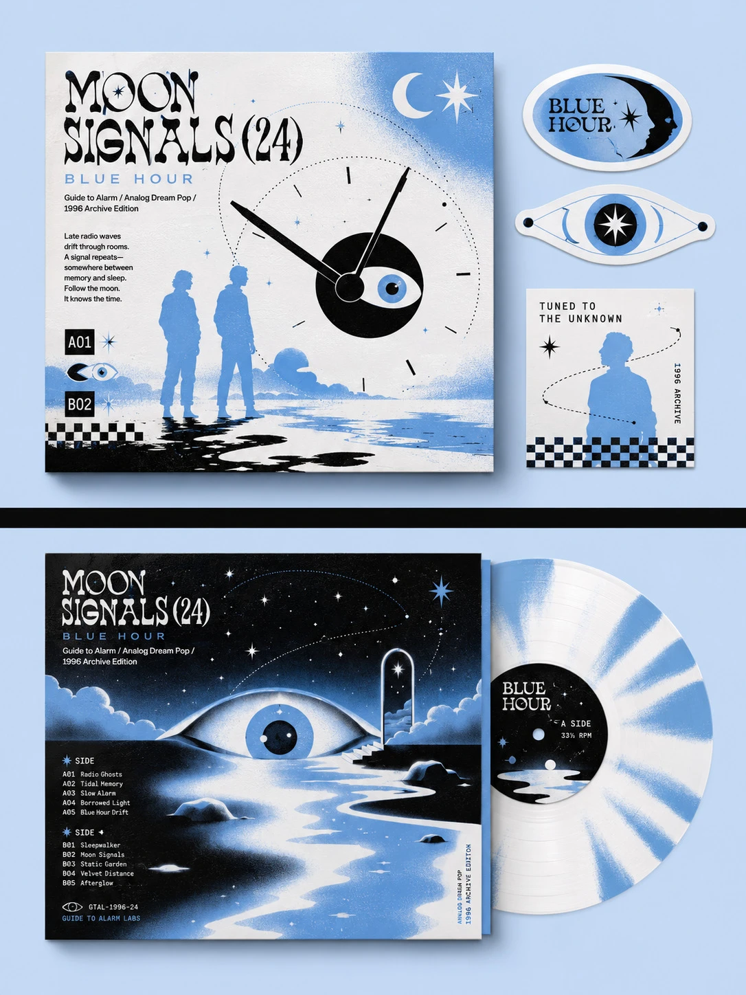 CD 设计作品 4：MOON SIGNALS (24) · BLUE HOUR